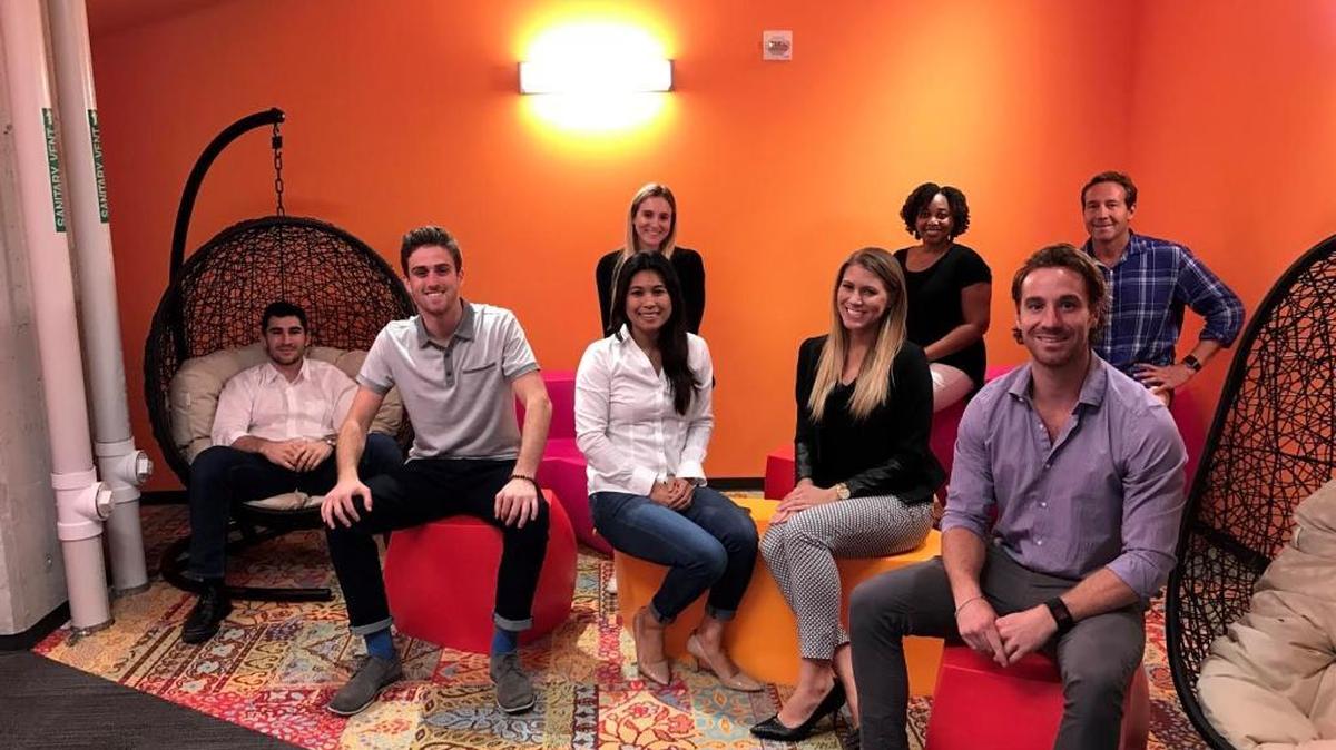 Healthsnap Solutions, a Miami health-tech startup that spawned from University of Miami research technology, is based at the Cambridge Innovation Center inside Converge Miami, formerly the UM Life Science & Technology Park. Back Row (left to right): Samson Magid (co-founder), Kelly Thornton, Misha Kerr (co-founder), Dr. Wesley Smith (co-founder); Front Row (left to right): Graham Salmun, Yenvy Truong (Co-founder and CEO), Celie Weaver, Chase Preston (co-founder). Healthsnap has created an assessment tool for healthcare providers. After filling out a 10-minute online questionaire, a patient can leave the doctor’s office with a report full of personalized dietetic and exercise information and advice.