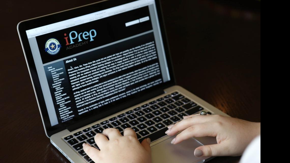 
At Miami-Dade’s iPrep, students use school-issued laptops and a blend of online lessons in a technology-rich environment.
