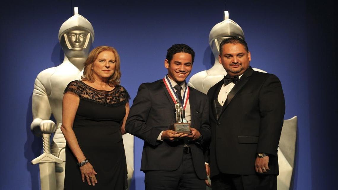 Joshua Fonseca from Christopher Columbus High School receives a 2016 Silver Knight Award for Business in May.