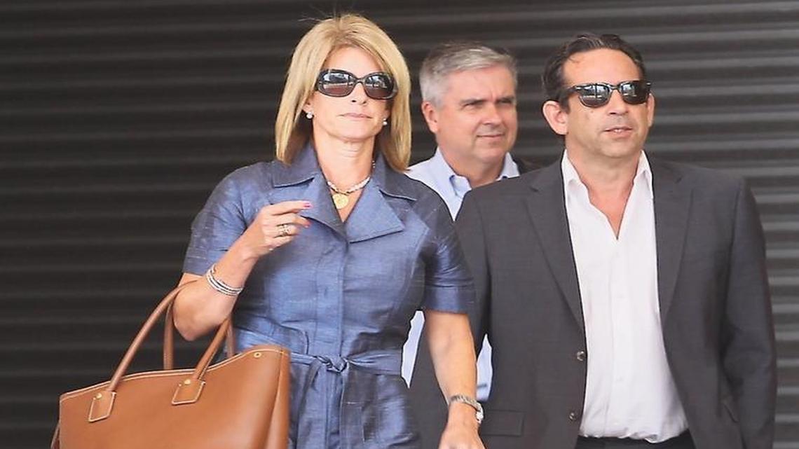 
Anthony “Tony” Bosch, right, leaves the C. Clyde Atkins Federal Courthouse after posting bail in August 2014. 
