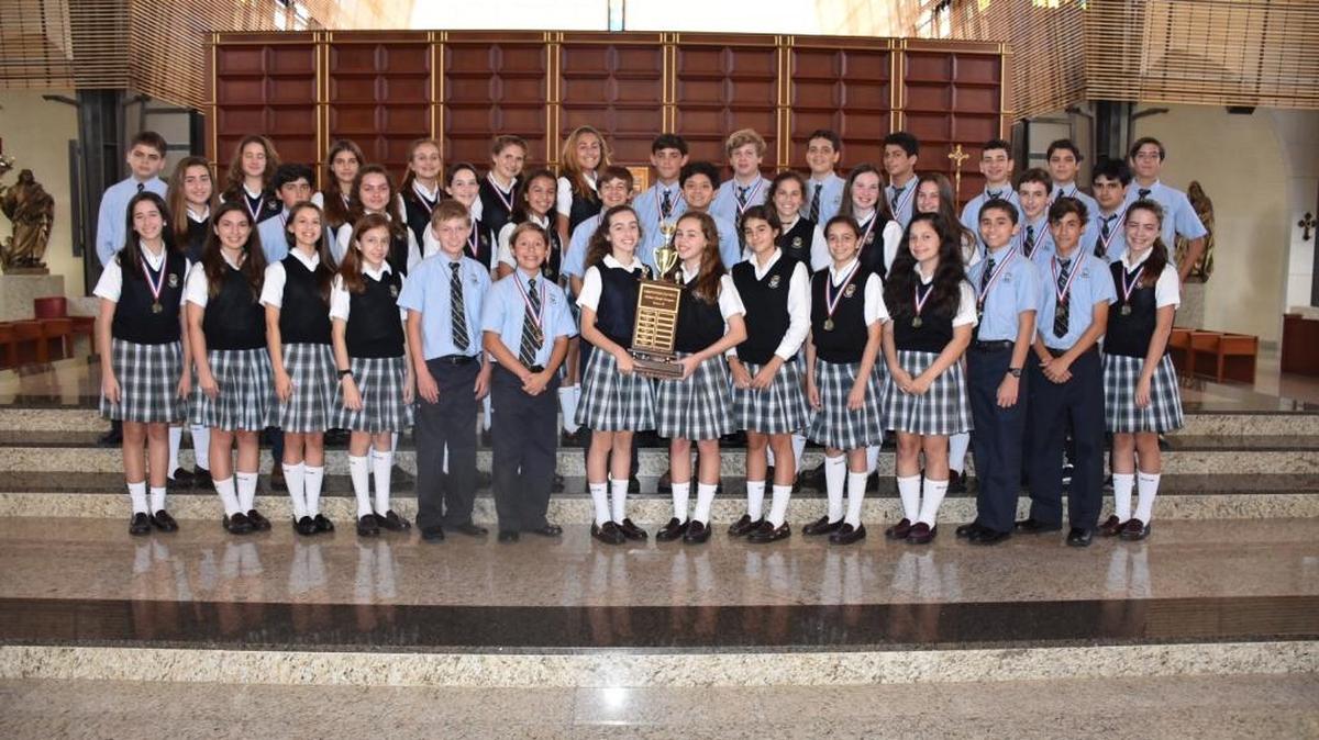 Several students from Epiphany Catholic School in Miami earned first place in the 39th annual Christopher Columbus Scholastic Olympics.