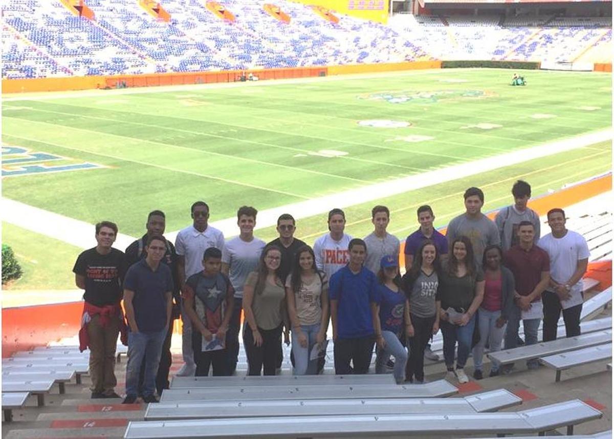 Monsignor Edward Pace High School students visited the University of Florida’s Ben Hill Griffin Stadium during their campus tour. In total, the students visited six Florida-based universities during the Pace College Campus Tours program, a program that aims to expose students to potential colleges in Florida.