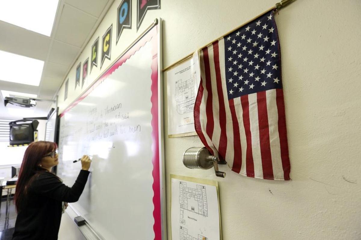 Joanyri Hernandez, 40, a high school English teacher in Puerto Rico, feels very fortunate to have landed a teaching job at Barbara Goleman Senior High in Miami.