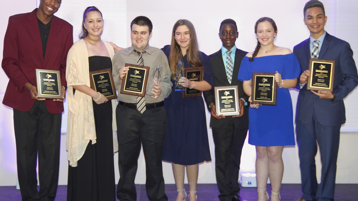 Edward Leonard, Hope Morales, Shawn Kouri, Madison Amador, Arthur Codrington, Isabel Yip and Raymond Hung were recognized as finalists by the Miami-Dade County Youth Fair & Exposition for their community service projects and each received $100. Madison and Shawn joined the Walter B. Arnold Jr. Youth Hall of Fame and received an additional $1,000 for their community service efforts.