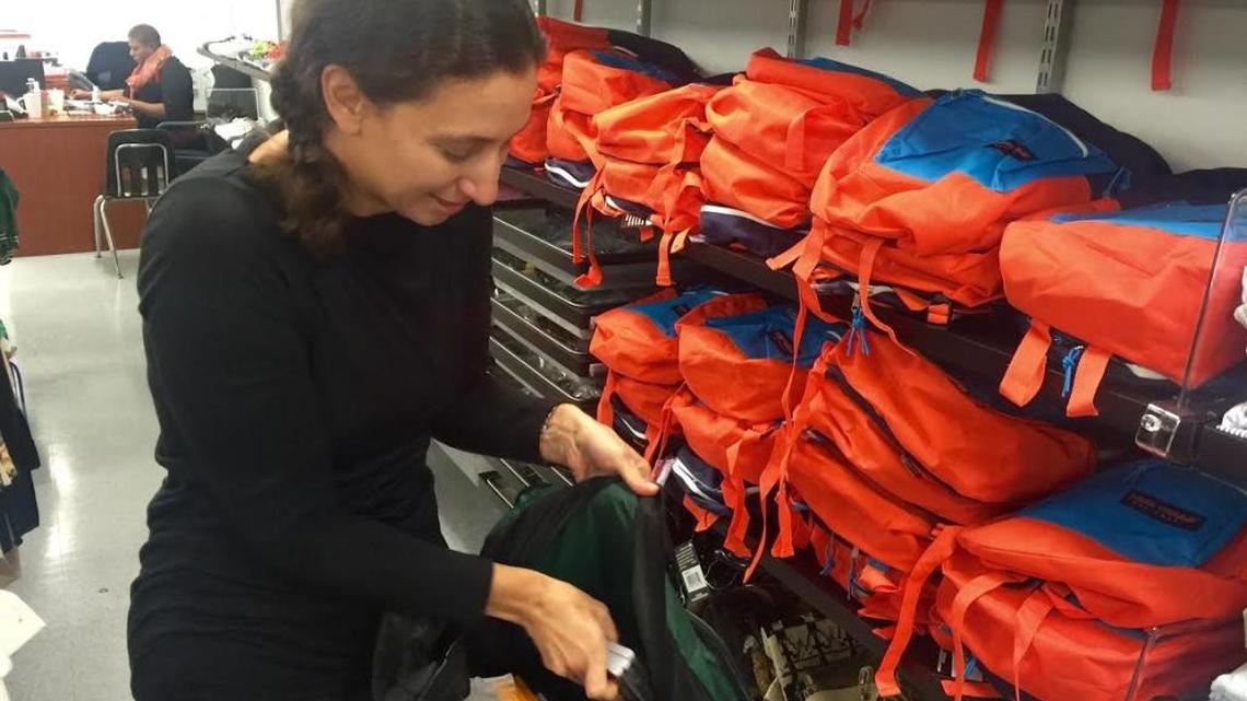 Debra Albo-Steiger, head of Project Up-Start, at the Up-Start Shop at Lindsey Hopkins Technical Education Center in Miami.