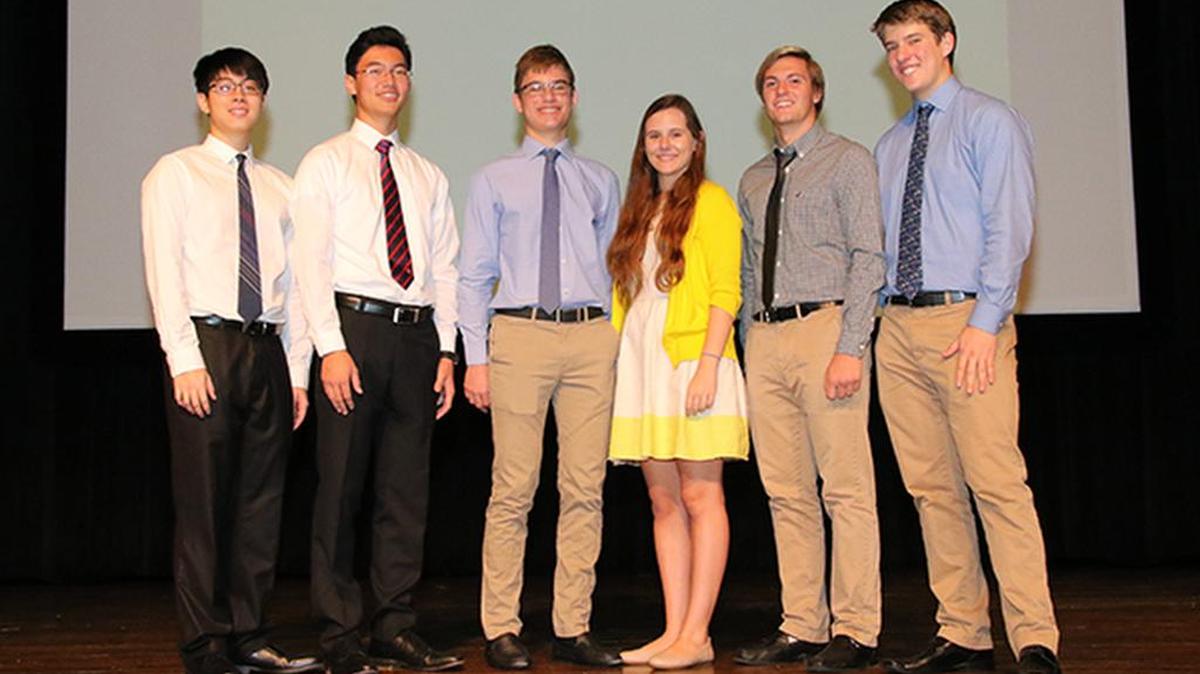 Eric Cai, Matias Junghahn, Joon Young Kim, John Mistele, Timmy O’Brien, and Cristina Otero of Ransom Everglades School were recognized as National Advanced Placement Scholars for earning a four or higher on their advanced placement exams.