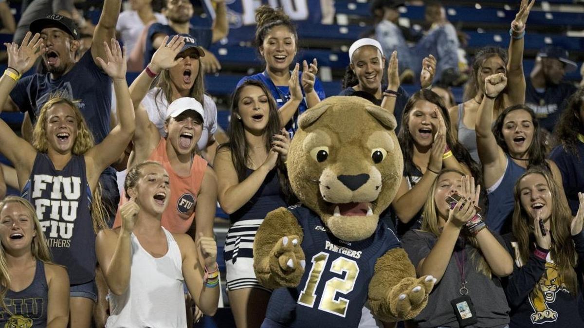Panther fans show their support at an Florida International University football game last year.