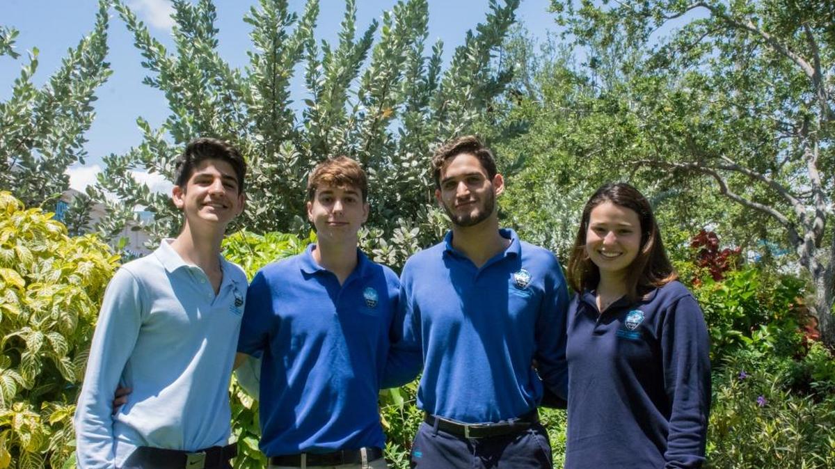 Keith Bonwitt, Max Peicher, Roy Glazer and Nathalie Fuhrman of Scheck Hillel Community School were recognized by the National Merit Scholarship Program and the College Board for their academic achievements.