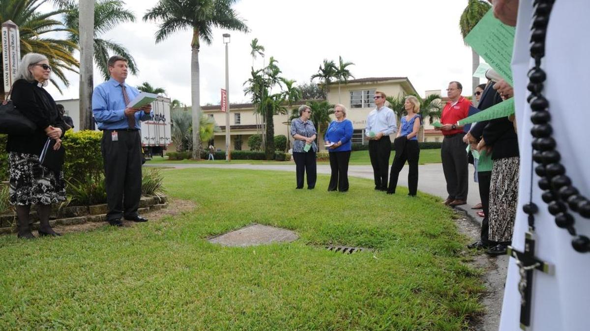 An interfaith prayer for peace on the Barry University campus in 2013.