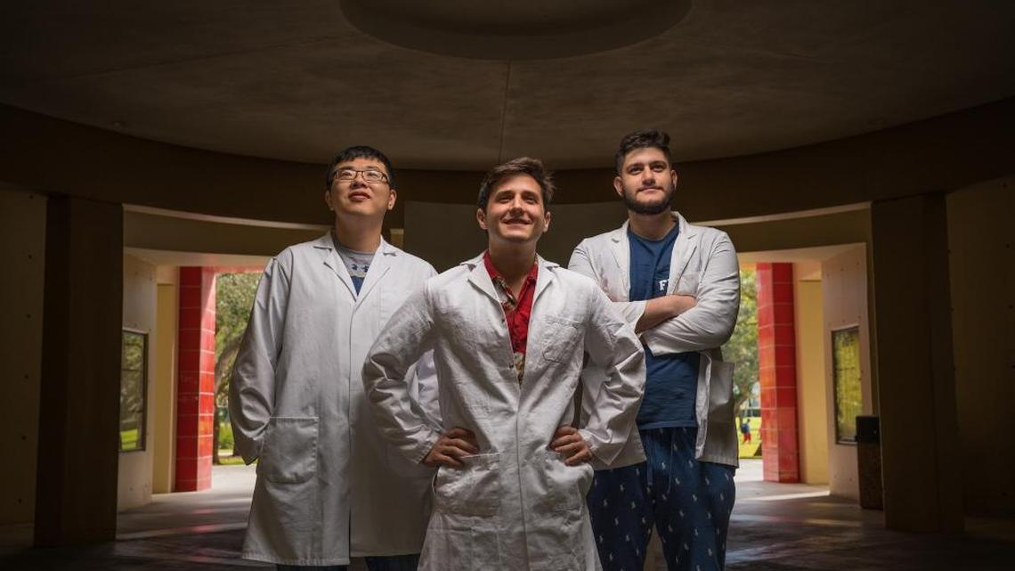 Florida International University biochemistry Ph.D. students Haixiang Yu, Juan Canoura, and Obtin Alkhamis have worked together to patent a series of new tests that they say can quickly, accurately and cost-effectively confirm the presence of cocaine.