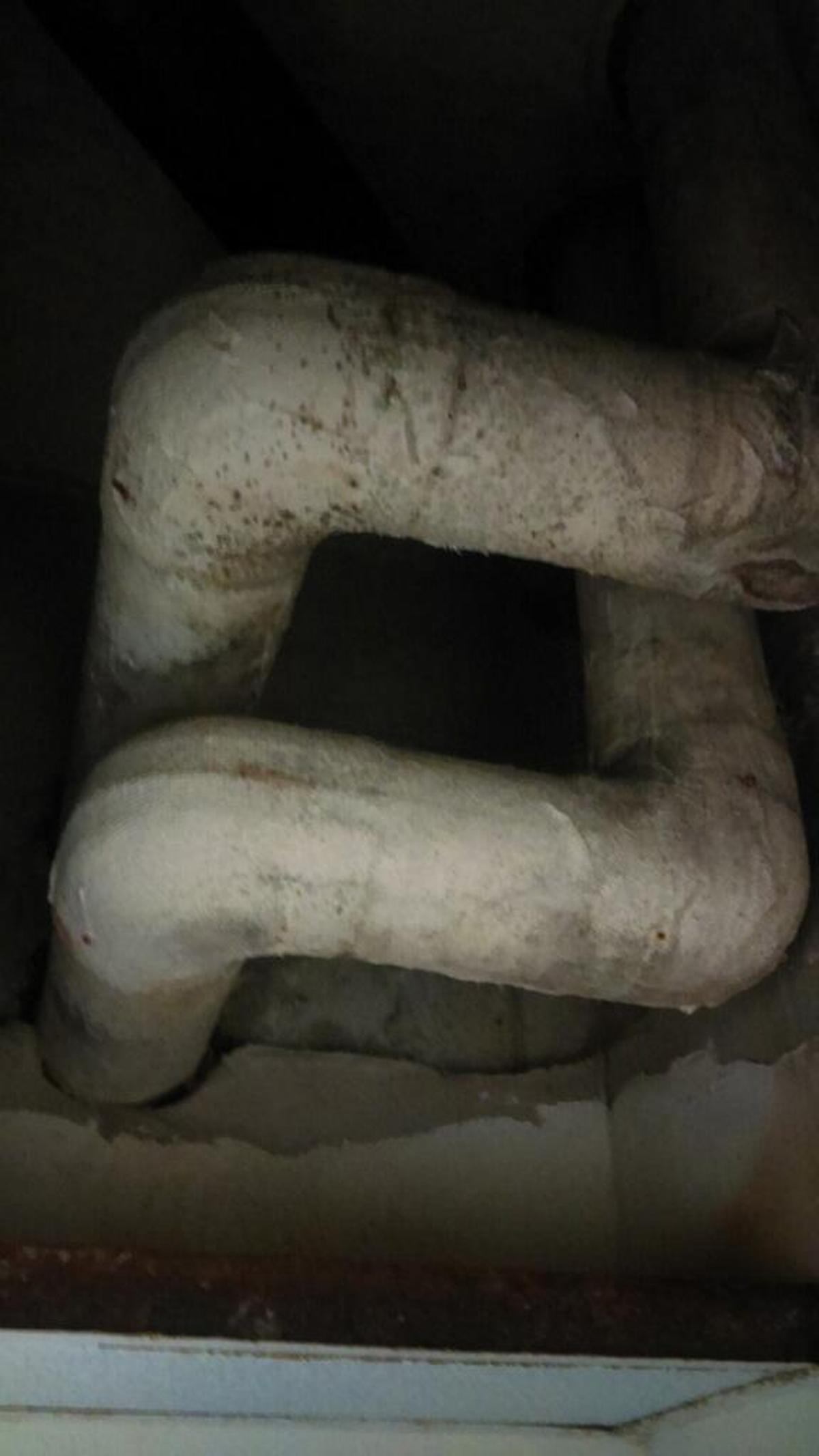 Moldy pipes in a classroom at Hollywood Central Elementary in Broward County.