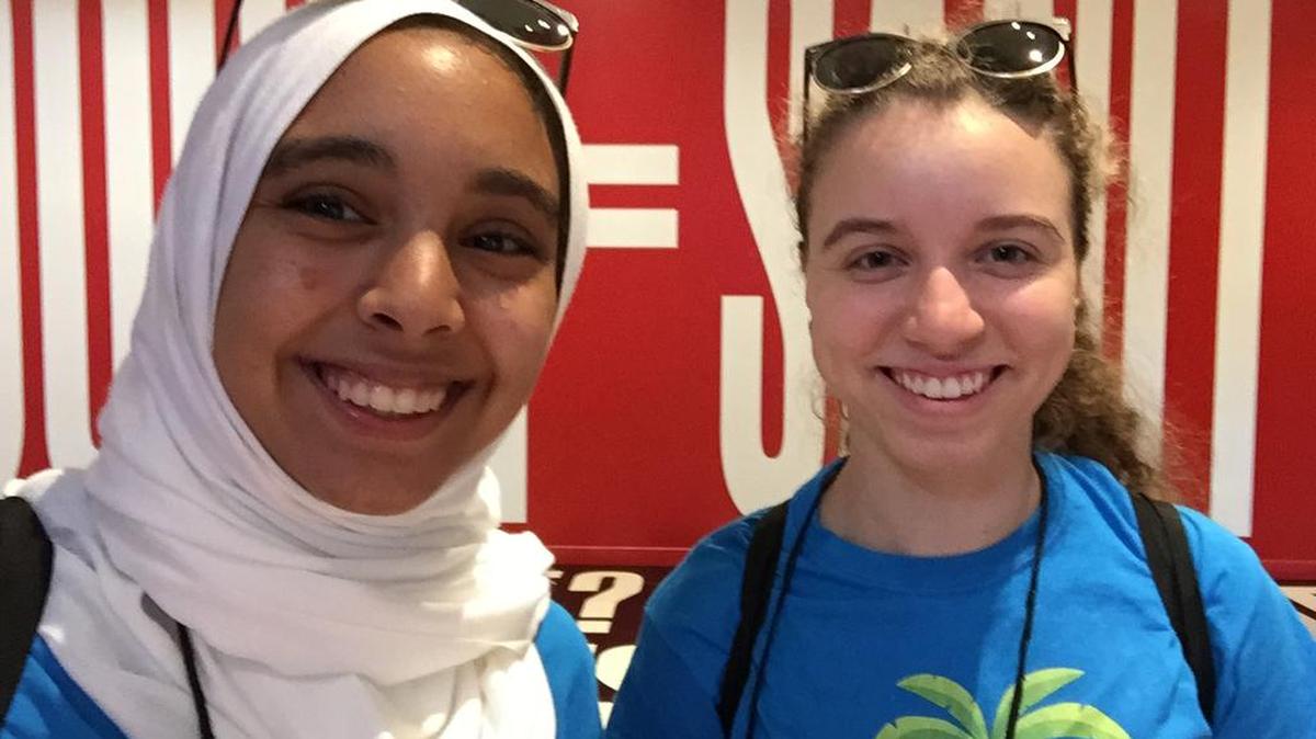 
Salma Abdelrahman and Chiara Mae Ricisak of the Bank of America Student Leaders Program.
