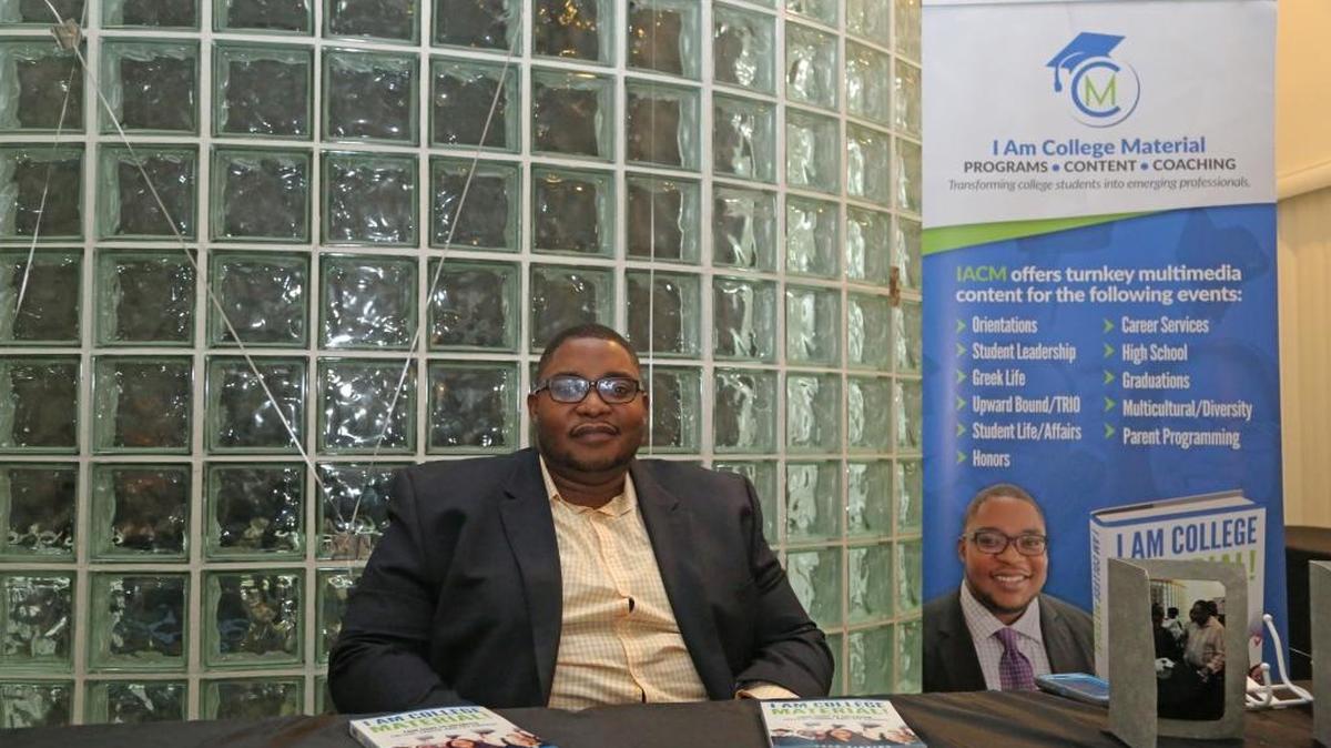 South Florida author Zach Rinkins, at the “I Am College Material Community Conversation on College and Careers” on Dec. 21 in Miami Gardens.