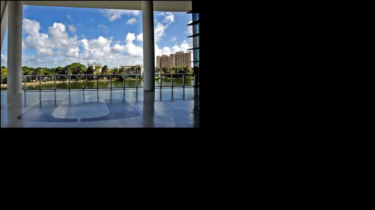 
A view from the UM’s new student activities center, which overlooks Lake Osceola.
