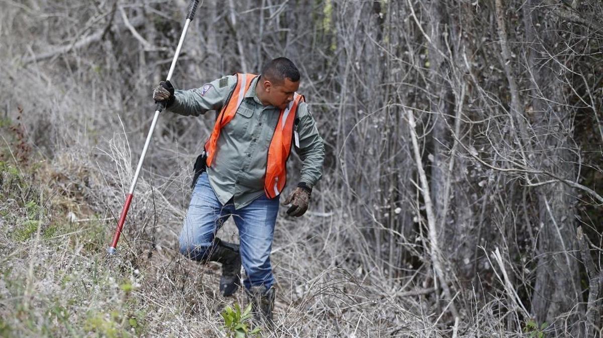 Omar Gomez is among the paid hunters tracking pythons on state land in Miami-Dade County for the South Florida Water Management District. Gomez was selected from about a thousand applicants for the pilot project.