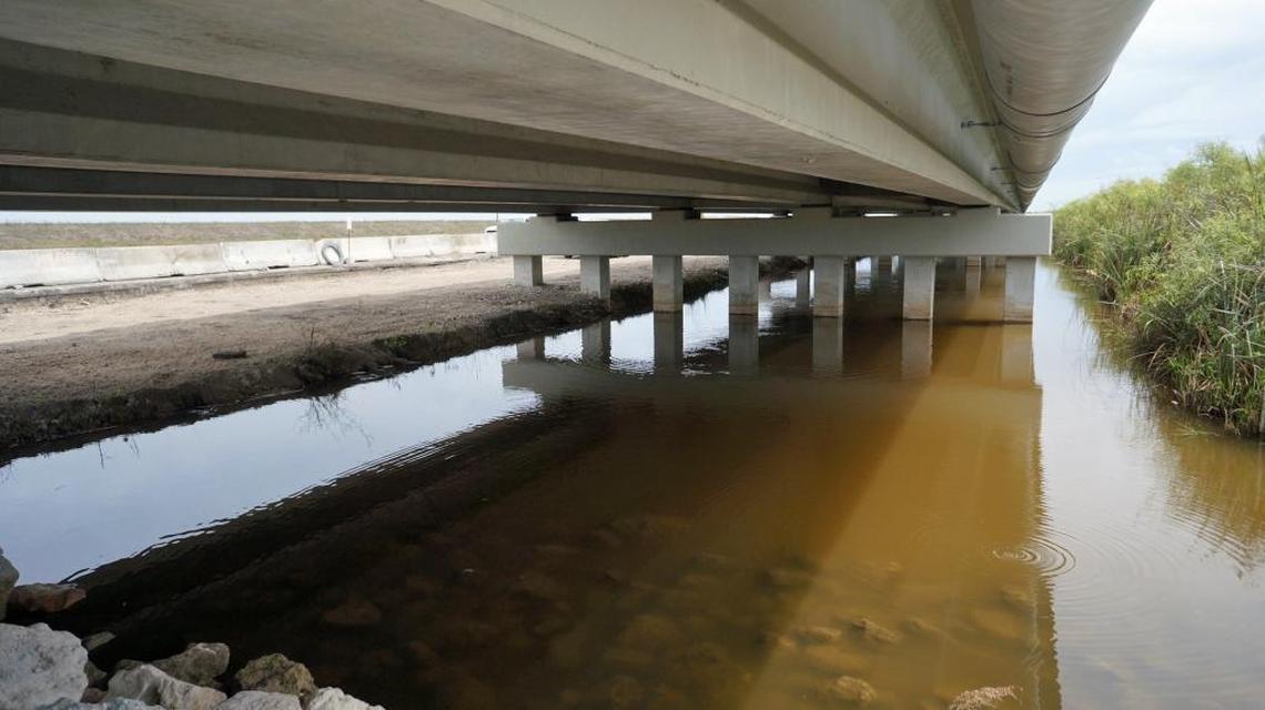 The U.S. Army Corps of Engineers is now constructing a two-mile bridge over the Tamiami Trail to add to an existing one-mile bridge that should allow more water to flow south from a massive water conservation area in Broward and Miami-Dade counties.