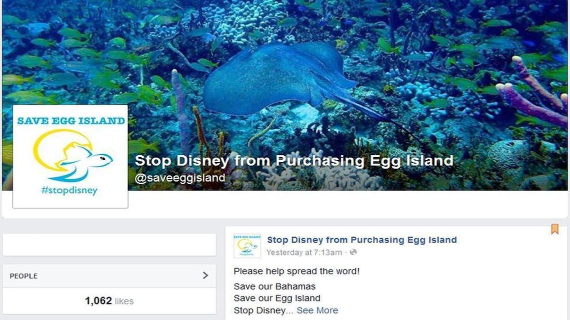 An attorney on nearby Spanish Wells has started a change.org petition to generate opposition to Disney potentially converting uninhabited Egg Island in the Bahamas to a cruise ship destination.