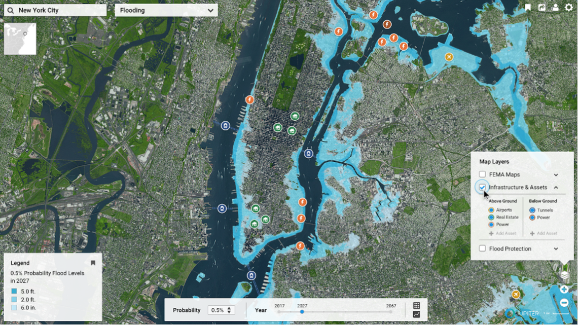 Jupiter, a Silicon Valley startup designed to offer customers a personalized forecast of how climate change will affect a piece of property, will launch in South Florida in a few months.