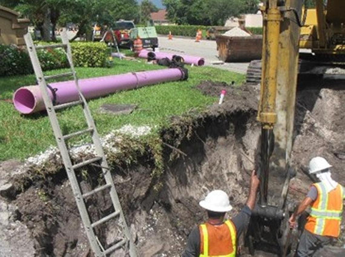 Purple pipe is used to designate treated wastewater. In some counties, new developments are required to install the pipes but older neighborhoods the price can be costly.