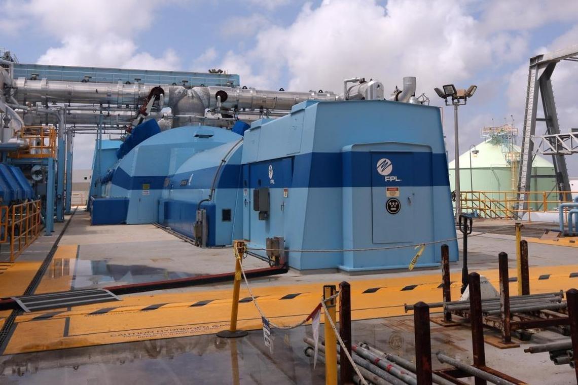 A photo of FPL Turkey Point's Unit 4 turbine. Land has been cleared for future reactors, but FPL says it is still in the process of obtaining state and federal licensing before it can proceed with a pre-construction phase.