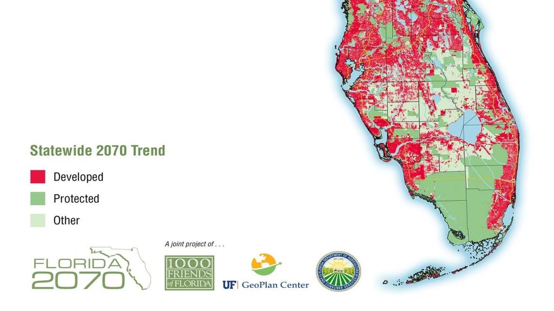 By 2070, if the state continues its existing pattern of development, about 5 million more acres will be consumed by housing projects, shopping malls and other uses needed to accommodate and projected 15 million more residents.