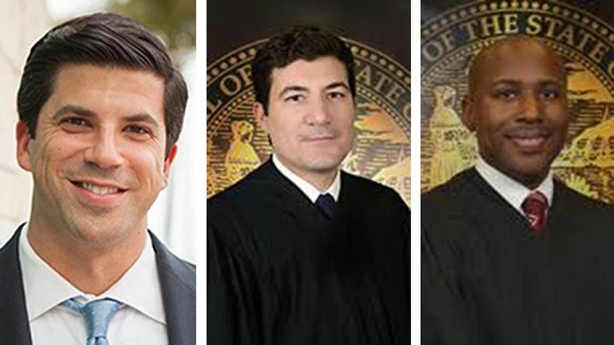The Trump administration appears to have settled on three federal judge nominees for open positions in South Florida. From left, Roy Altman, Rodolfo Ruiz and Rodney Smith.