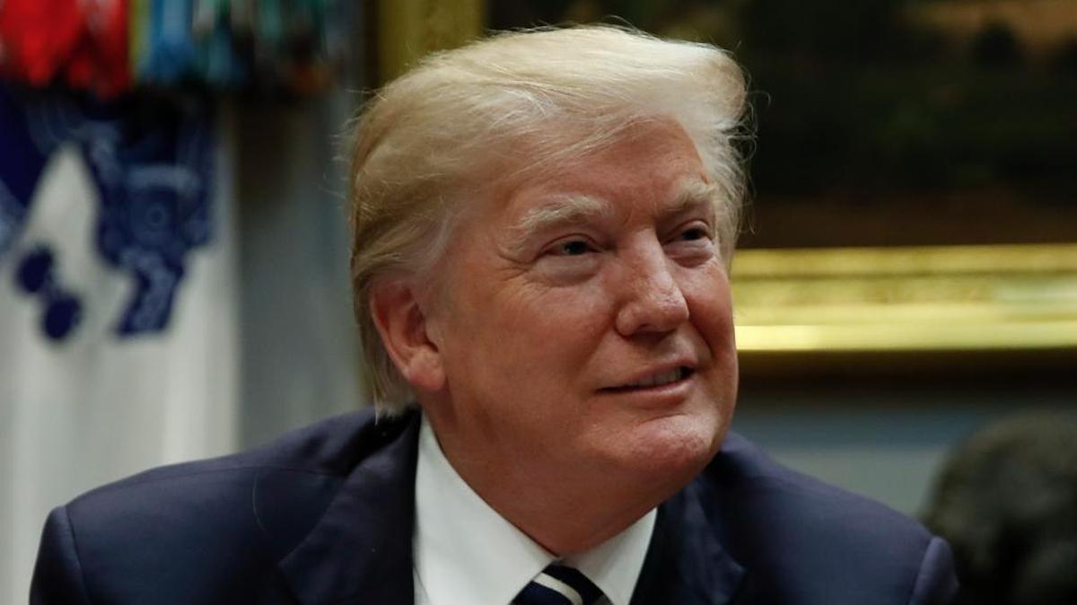 President Donald Trump pauses during a prison reform roundtable in the Roosevelt Room of the White House on Thursday, Jan. 11, 2018.