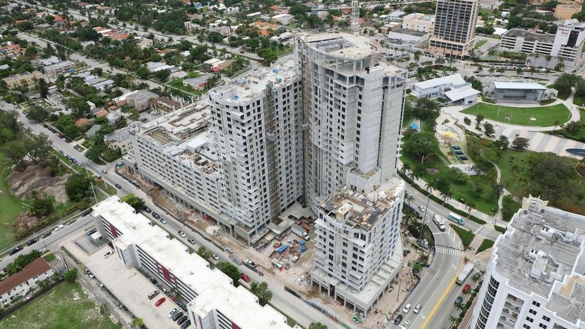 The Hollywood Circle mixed-use development, which includes three residential towers, a hotel and a Publix supermarket, is using $109 million in EB-5 funds. Construction will be completed this fall.