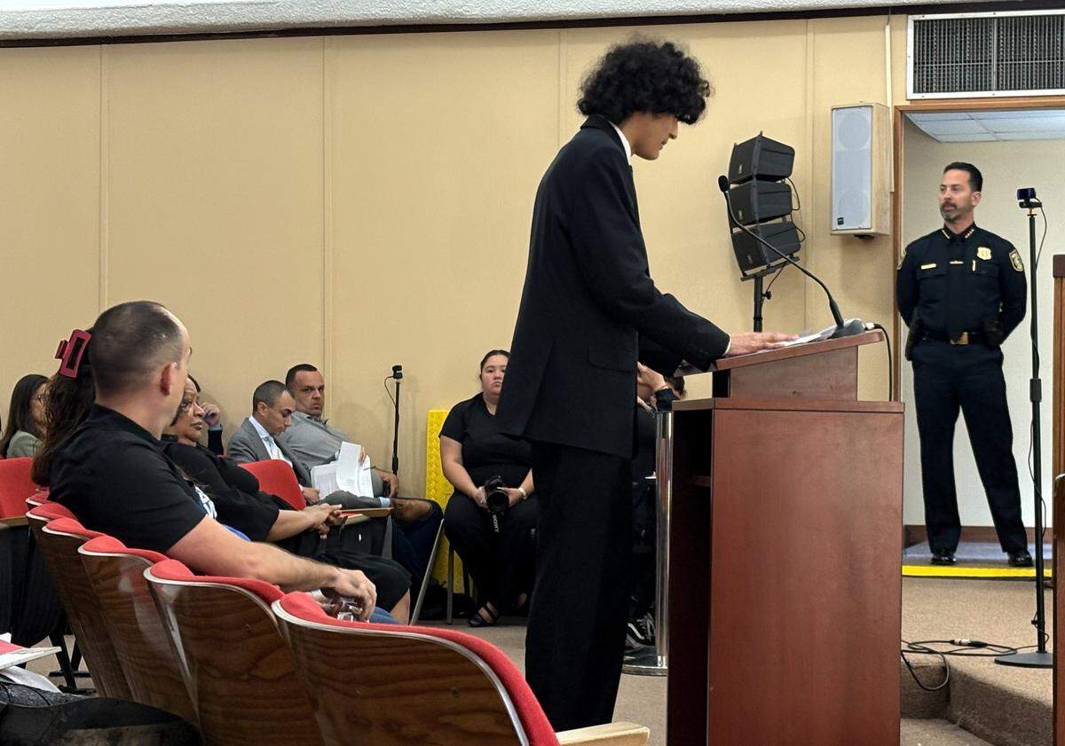 Tony Marcial Olivera, a 21-year-old Hialeah resident, urged the City Council “not terrorize your own community with this wasteful, harmful, and unnecessary” agreement between Hialeah Police and Immigration and Customs Enforcement.
