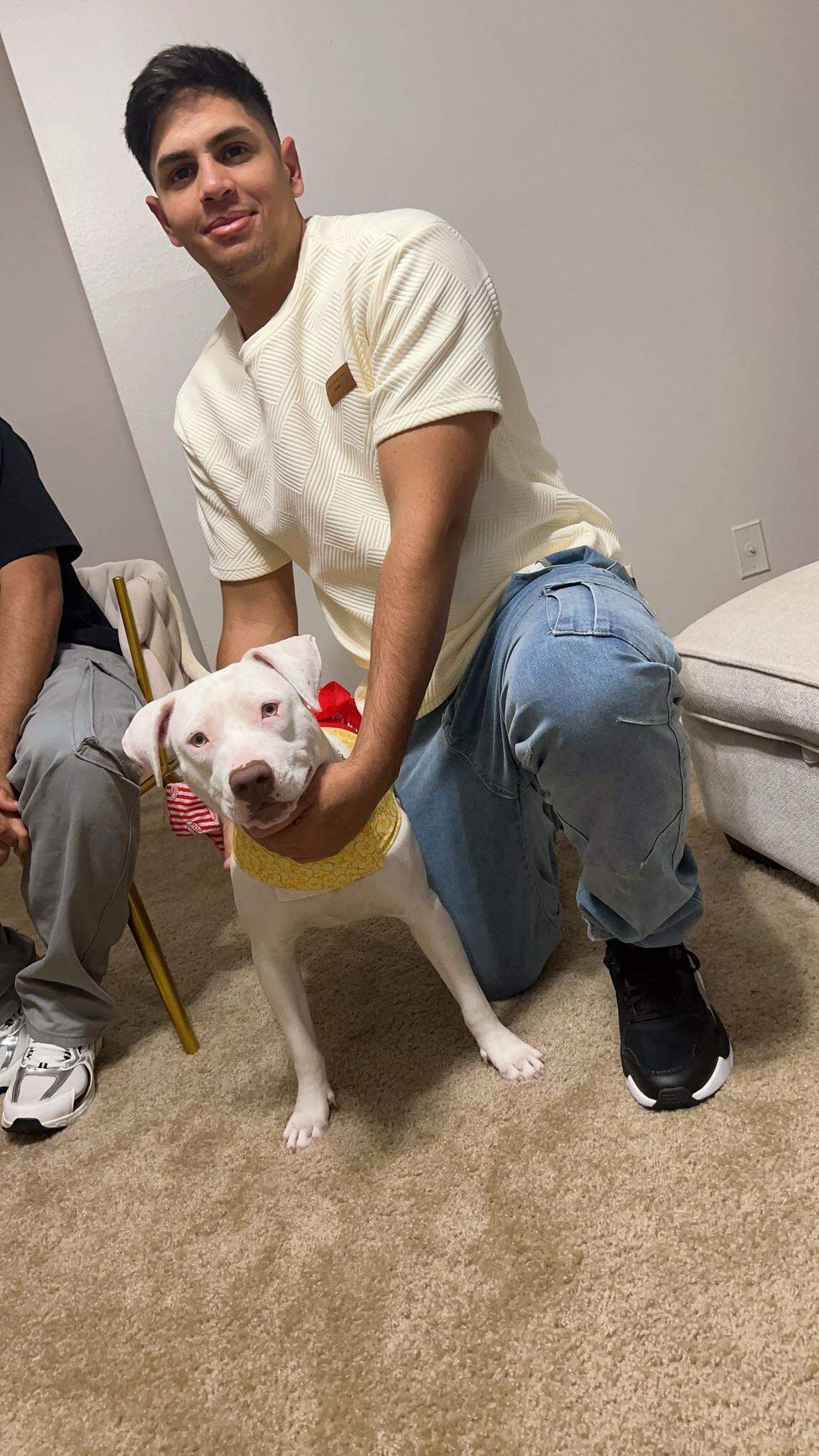 Frengel Reyes Mota, a 24-year-old father and asylum seeker, was deported to El Salvador’s mega prison despite having no criminal record, according to Department of Homeland Security records. In his free time, Reyes Mota enjoyed playing with his dog, Sacha.