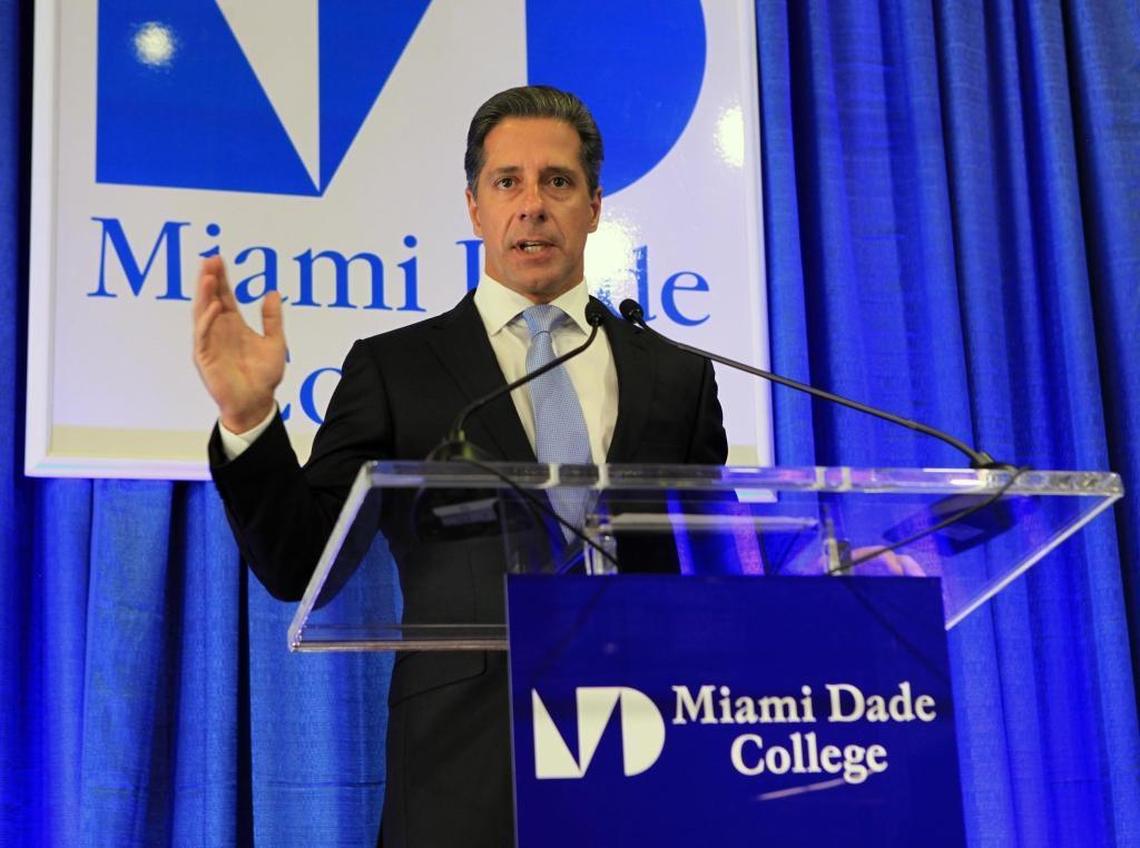 Alberto Carvalho, Superintendent of Miami-Dade County Public Schools, during a conference at Miami Dade College’s Wolfson Campus on Wednesday, August 30, 2017 where dozens of education, elected, advocacy, community, faith, business and civic leaders convened to support the Deferred Action for Childhood Arrivals (DACA) program.