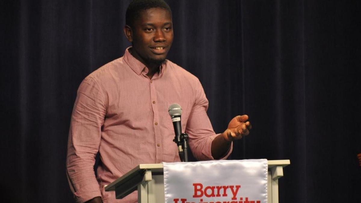 Presler Maxius, a student who emigrated from Haiti legally, questioned why the U.S. government would throw out children and young adults who are making a contribution to America by ending the DACA program.