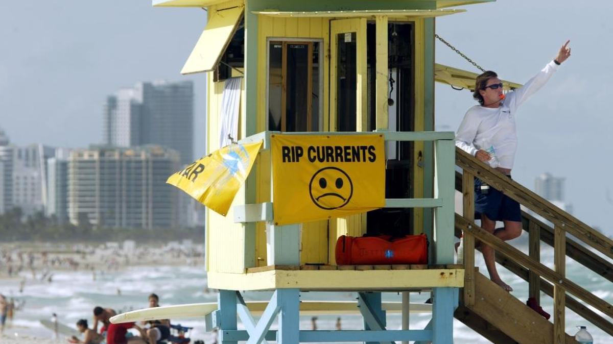 A rip current risk advisory is in effect in South Florida through Wednesday evening.