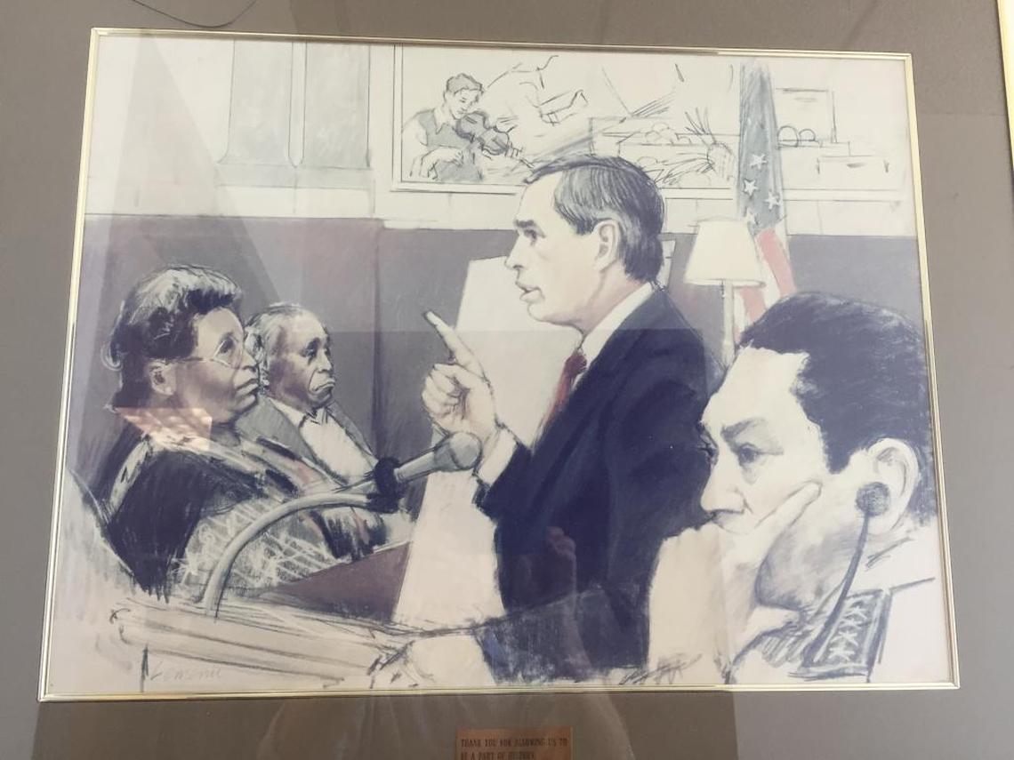 A courtroom illustrators depicts federal prosecutor Pat Sullivan during the 1992 trial of ex-Panamanian dictator Manuel Noriega.