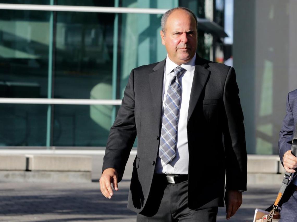 Sports agent Bart Hernandez leaves federal court in Miami in February 2017. Hernandez and trainer Julio Estrada both got prison time for smuggling Cuban players into the U.S.