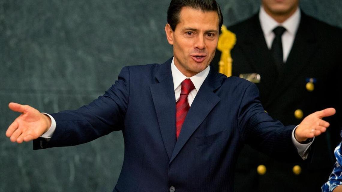 In this May 24, 2016, photo, Mexican President Enrique Pena Nieto opens the 36th session of the Economic Commission for Latin America and the Caribbean at Los Pinos presidential residence in Mexico City. A Mexican news outlet says Pena Nieto’s thesis for his law degree was heavily plagiarized.