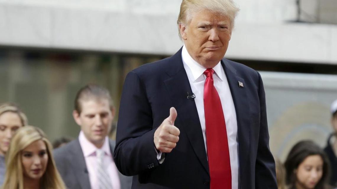 Republican presidential candidate Donald Trump appears on the NBC “Today” television program in New York on Thursday.