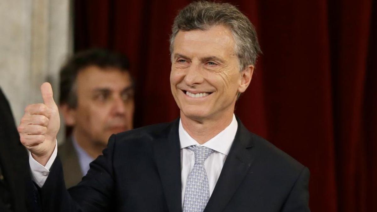 Mauricio Macri gives a thumbs up after being sworn in as new president at the Congress in Buenos Aires, Argentina, in December. Macri was sworn in, inheriting myriad economic problems from the often divisive outgoing President Cristina Fernandez, who skipped the inauguration in a final sign of defiance that underscored deep polarization in the South American nation.