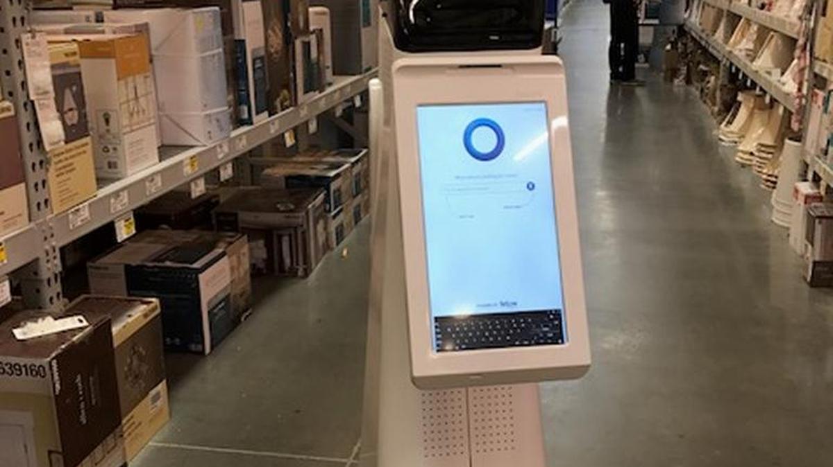 Robot worker in a Lowe’s store in San Jose, California.