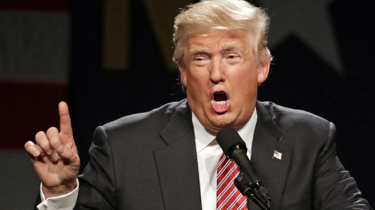 Republican presidential candidate Donald Trump speaks during a campaign rally at the Greensboro Coliseum in Greensboro, N.C. on June 14.