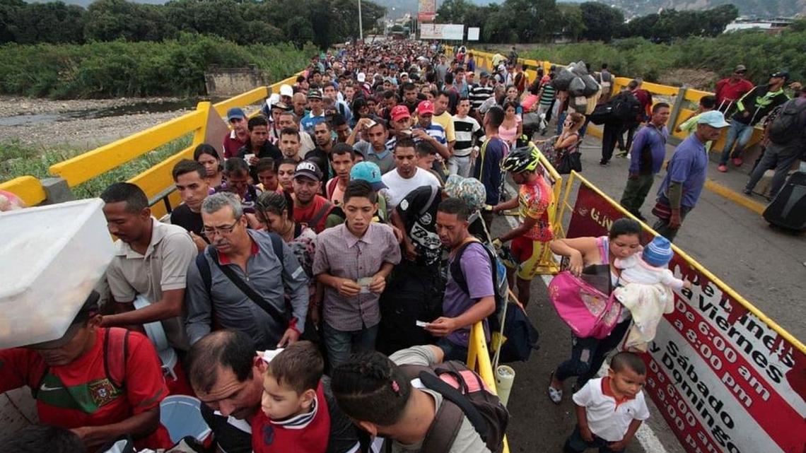 Despite Sunday’s election, Venezuelan citizens are cross the Simon Bolivar international bridge from Venezuela to Colombia in high numbers.