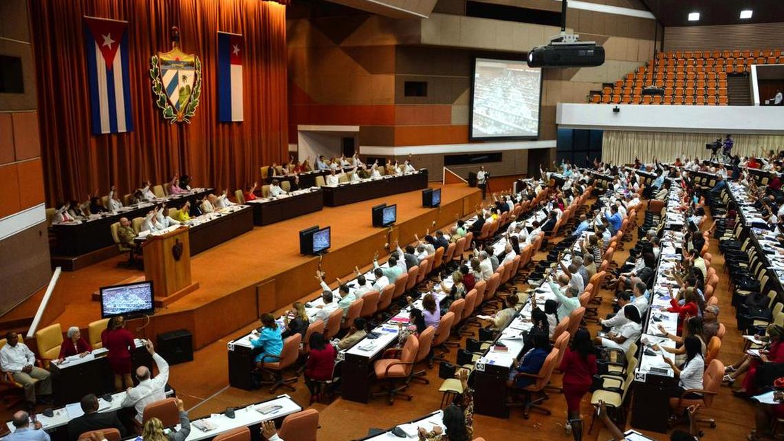 Members of the National Assembly vote during a session to update the current Constitution on July 21, 2018. After a public debate period, the draft of the constitution is back in the hands of a commission that will decide which of the proposals made during meetings held across the country will be included in a constitution that will go to voters next year.