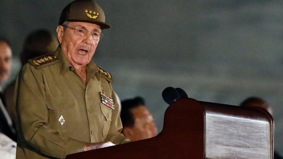 Cuban leader Raúl Castro speaks during a rally in Havana, Nov. 29, 2016. If your family is from Cuba and you want to become a citizen, there’s a way to do that. But it will cost you your freedom.