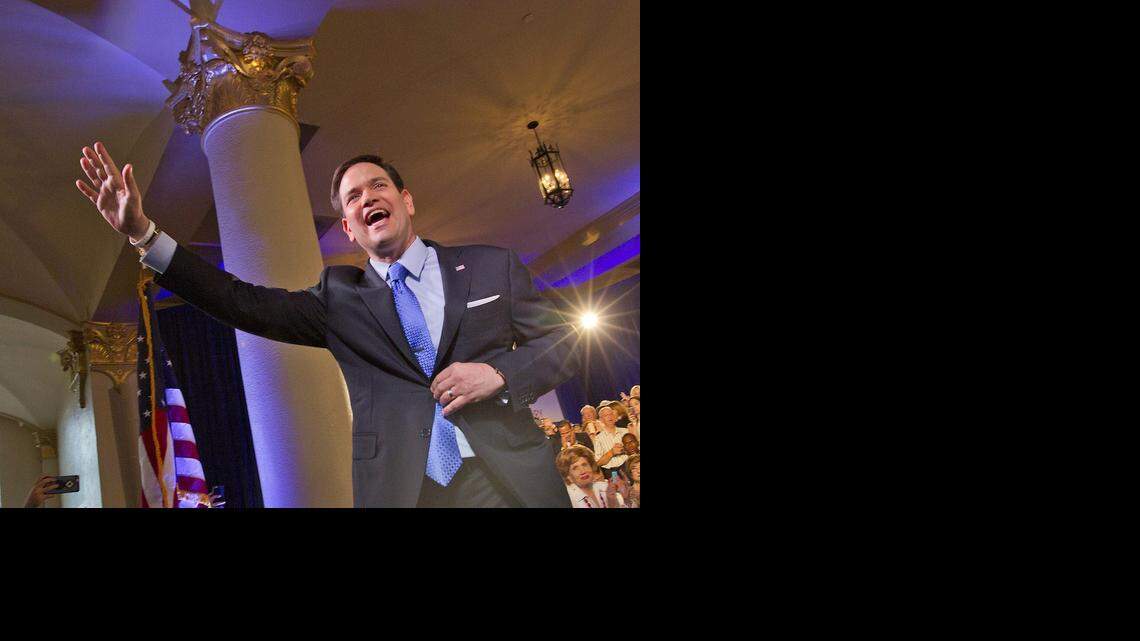 
Sen. Marco Rubio announces his candidacy for President of the United States at the Freedom Tower on Monday, April 13, 2015.
