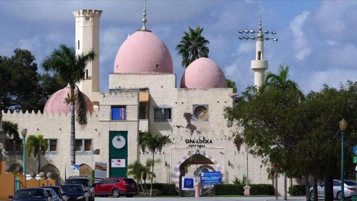 Opa-locka’s distinctive, decaying old City Hall has become a symbol of the city’s decay.