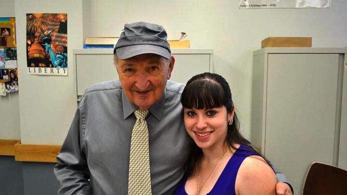 Playwright Richard Janaro (left) helped found the New World School of the Arts and served as its associate dean of theater. He is pictured here with one of the school’s alum, Alma Rose Hoyos.