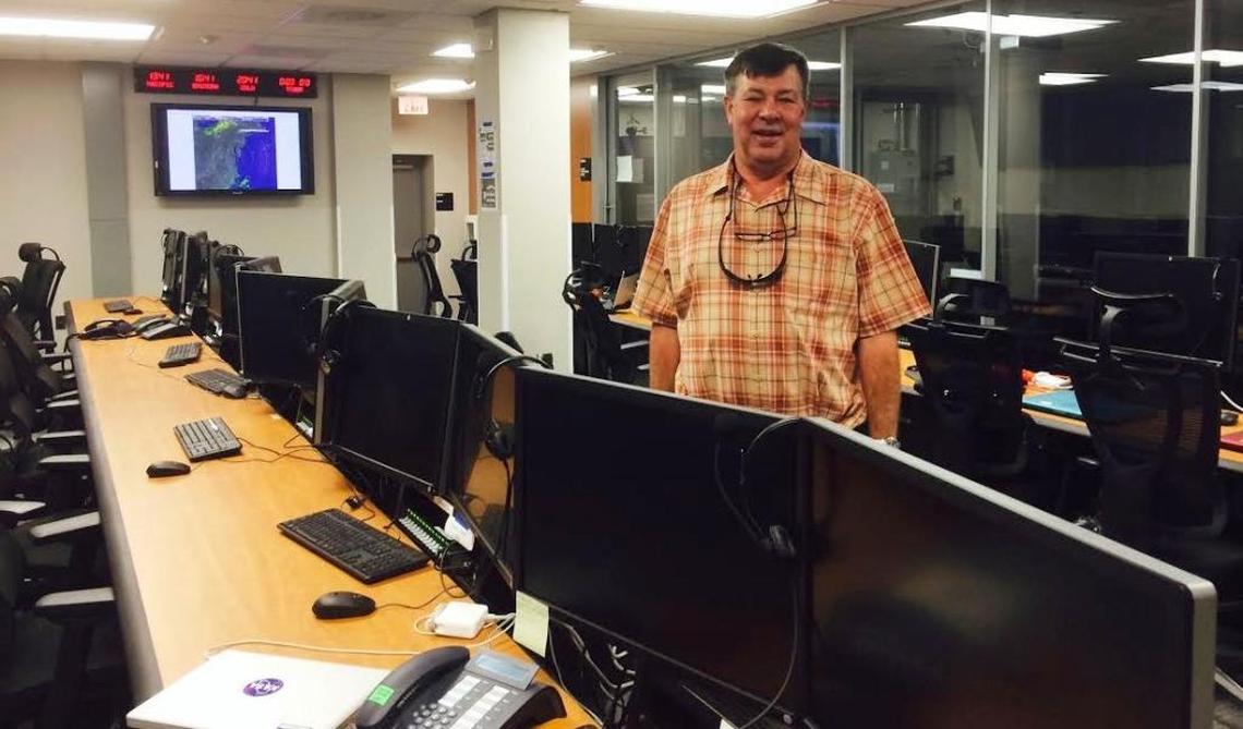 Michael Black at work in Chincoteague Island, Virginia, working on the Global Hawk project for the Hurricane Research Division.