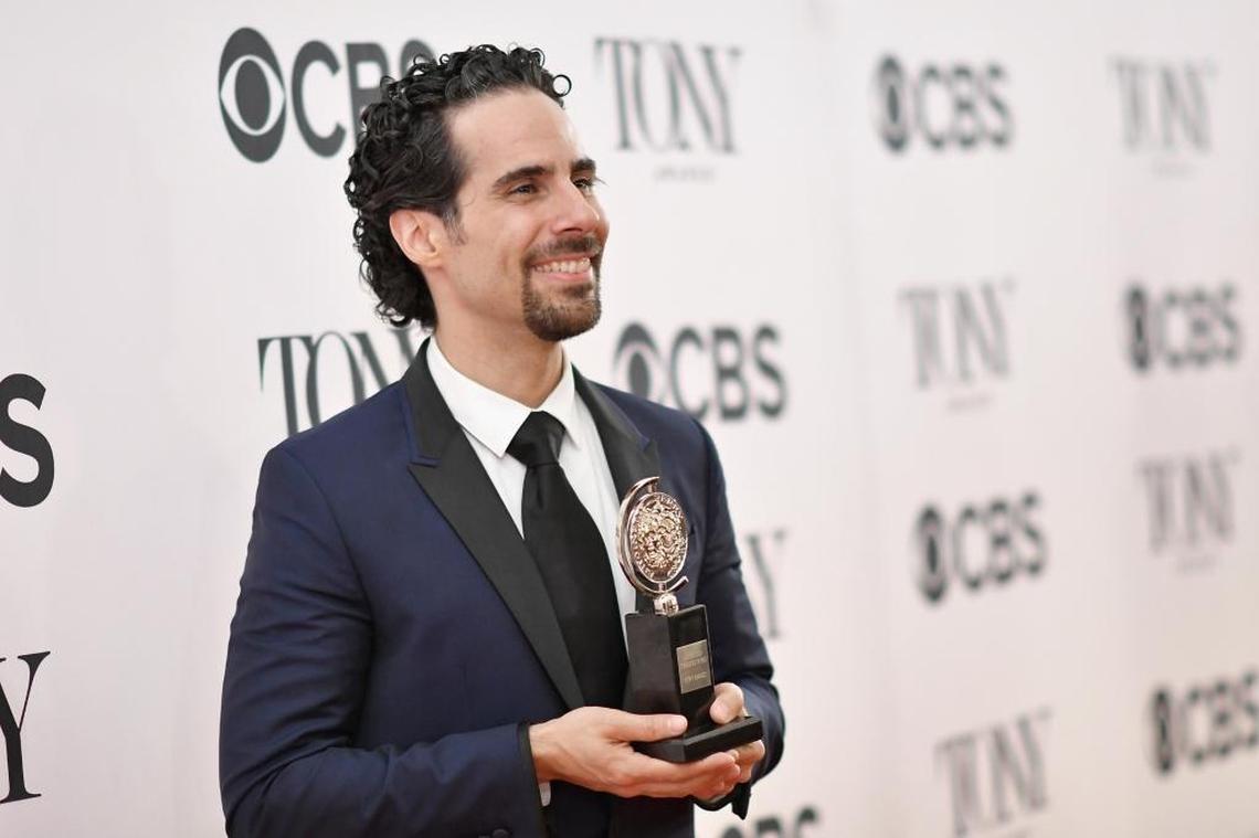 Alex Lacamoire, a New World grad, won the Tony for Best Orchestrations for “Dear Evan Hansen.” He poses in the press room during the 2017 Tony Awards on June 11, 2017, in New York City.