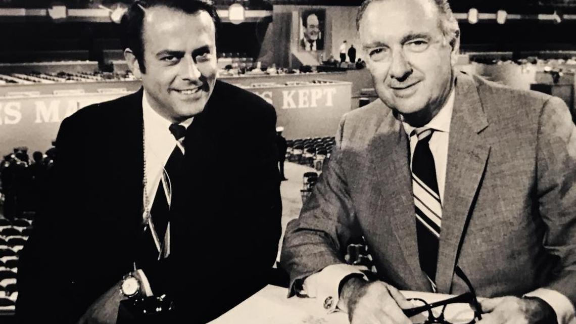 During his tenure with CBS in (1967 to 1974) Frank Manitzas covered the assassination of Robert Kennedy, the lunar landing and Pinochet’s coup in Chile. He’s pictured here with CBS News legend Walter Cronkite.