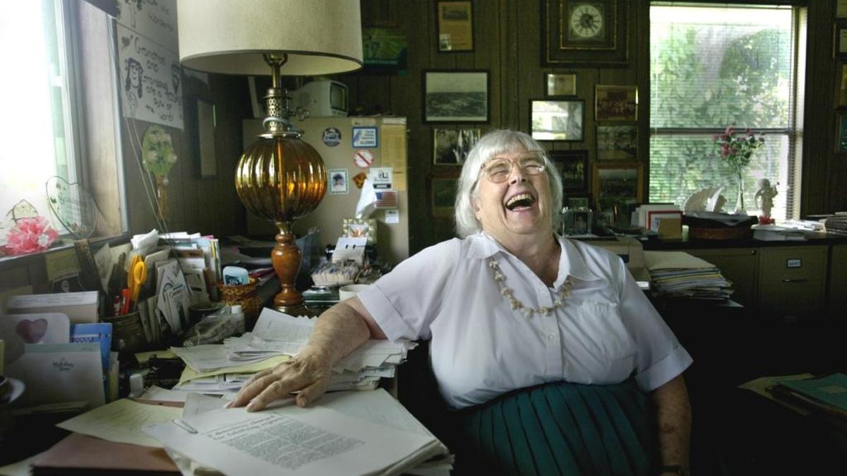 Virginia Snyder in her office at her home. She is a private investigator who believed in the innocence of Luis Diaz and helped free him after serving 26 years in prison for rape
